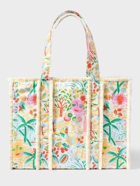 New Roller Rabbit x Target Vacation Fringe Beach Tote Bag